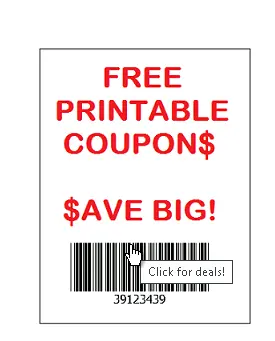 Coupon advertisement