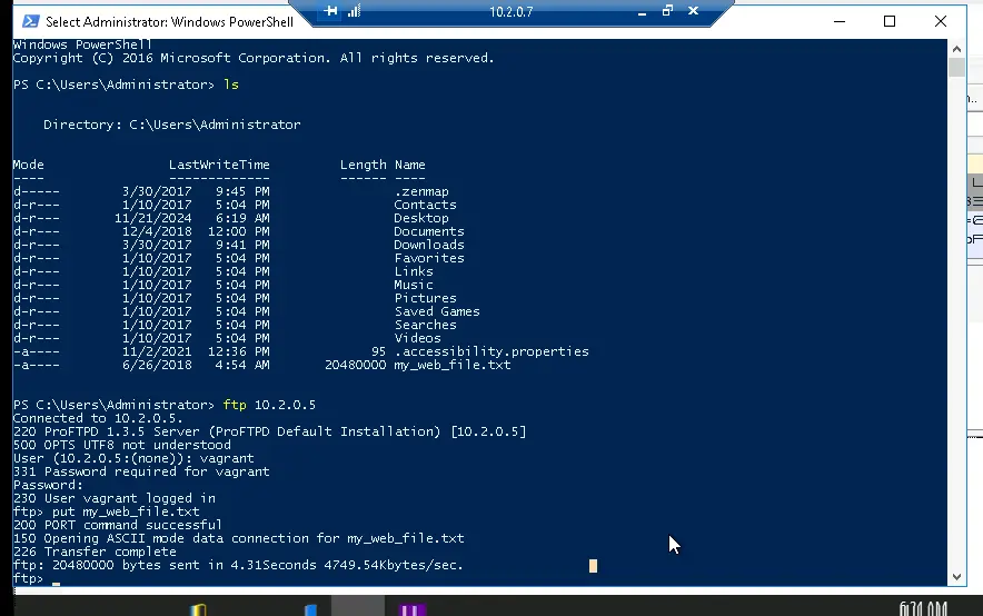 FTP transfer from Web01 to PumpPLC