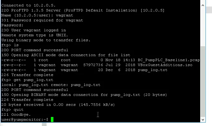 FTP from PumpMon to Web01