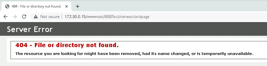 Evidence of generic HTTP error messages