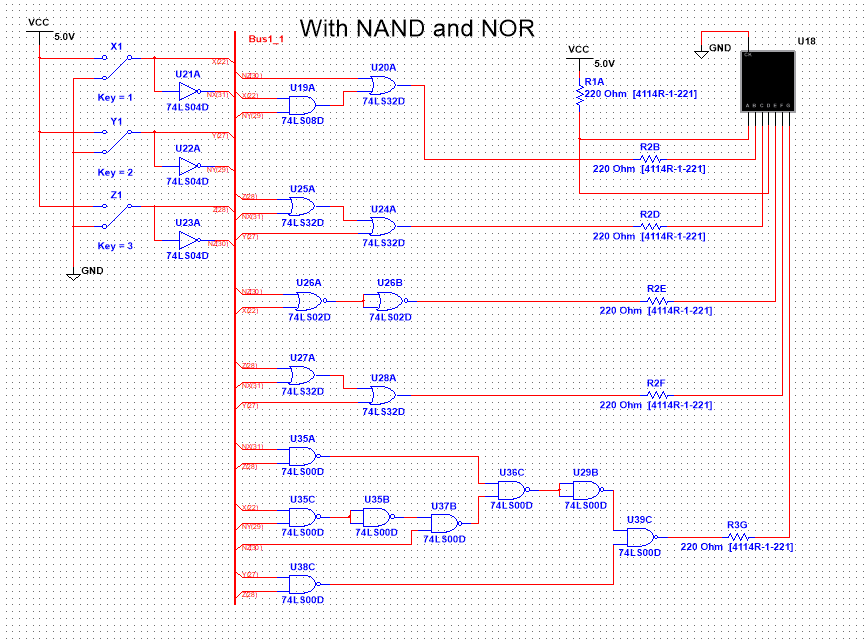 NI MultiSim NAND/NOR Design