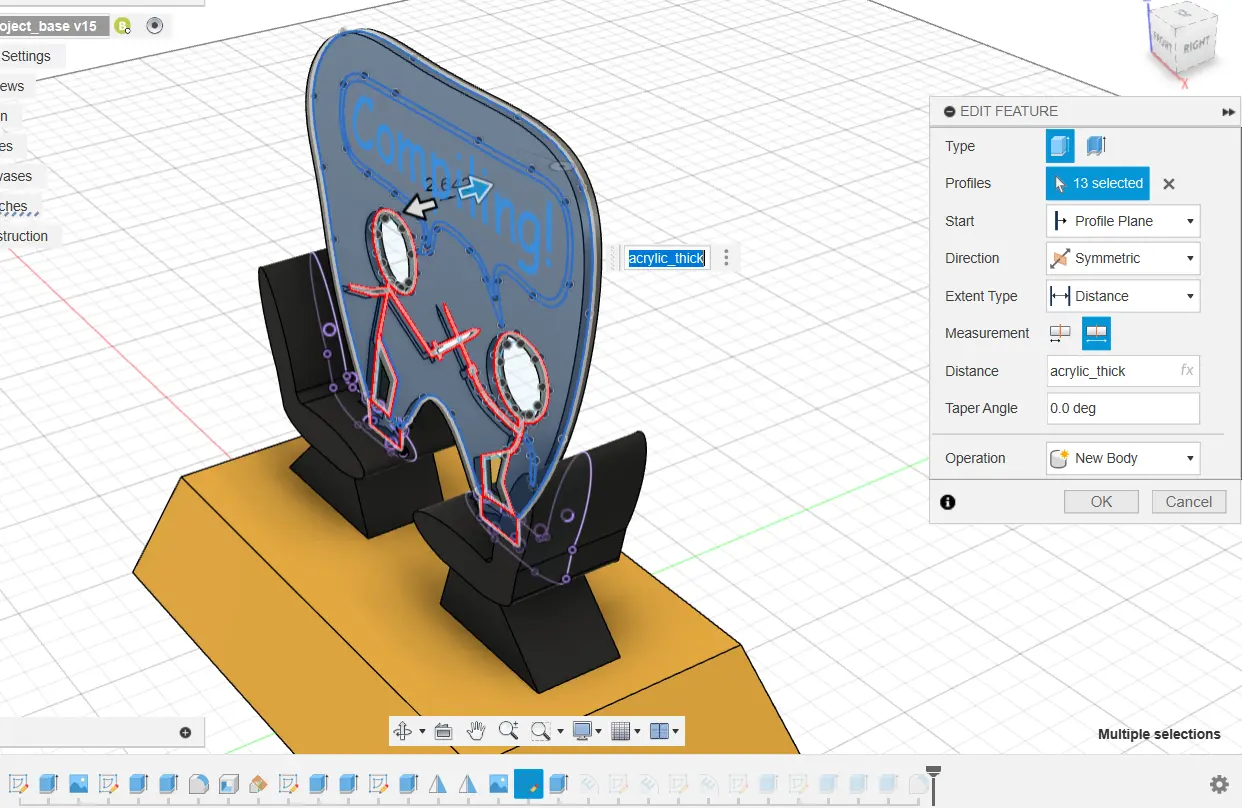 Extruding base acrylic