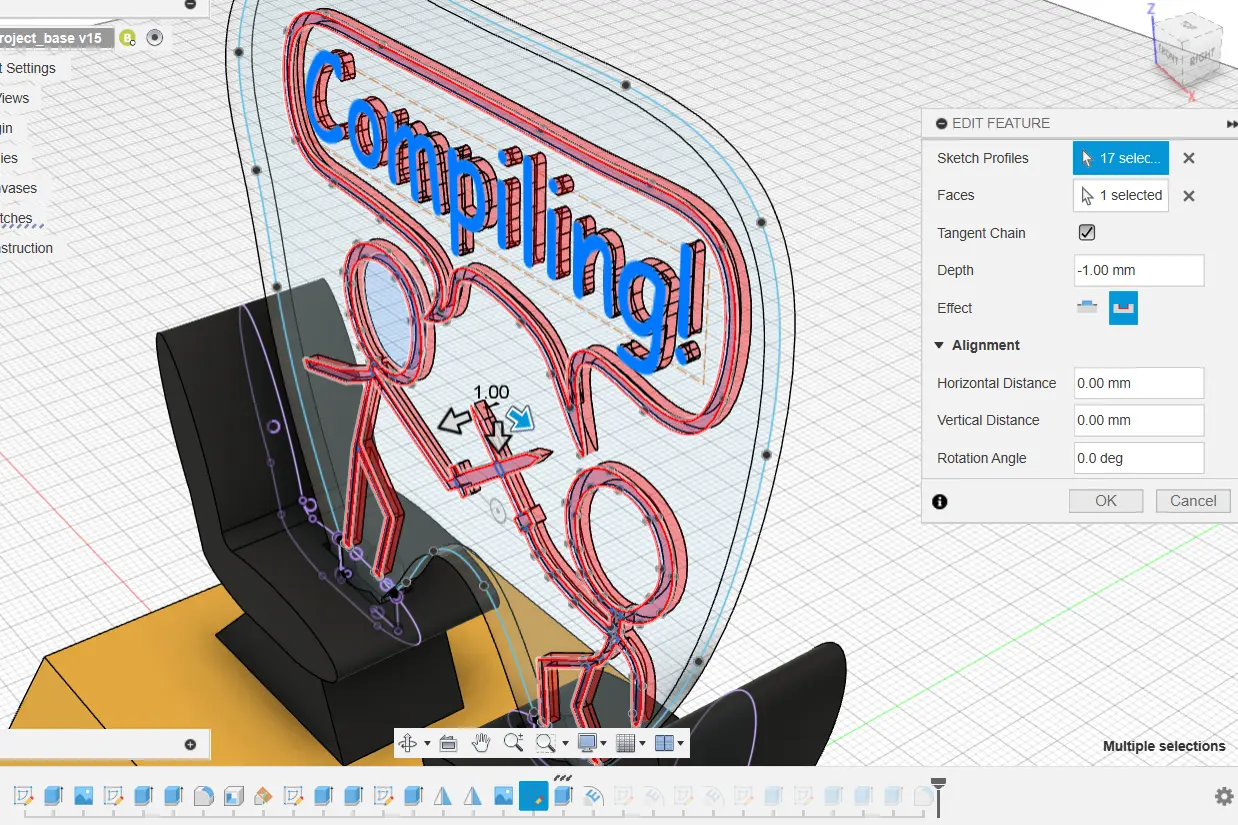 Embossing comic splines onto acrylic